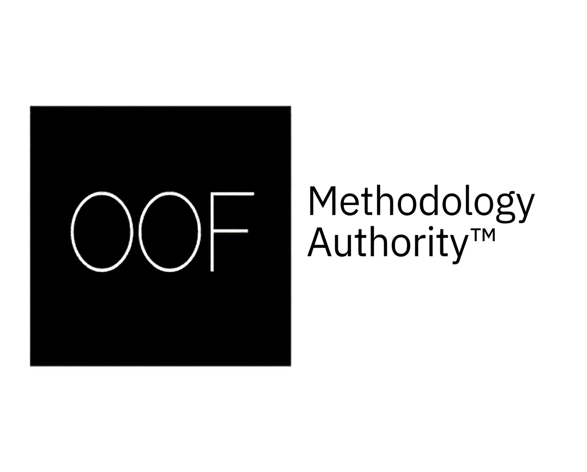 OOF® — Methodology Authority™ black logo