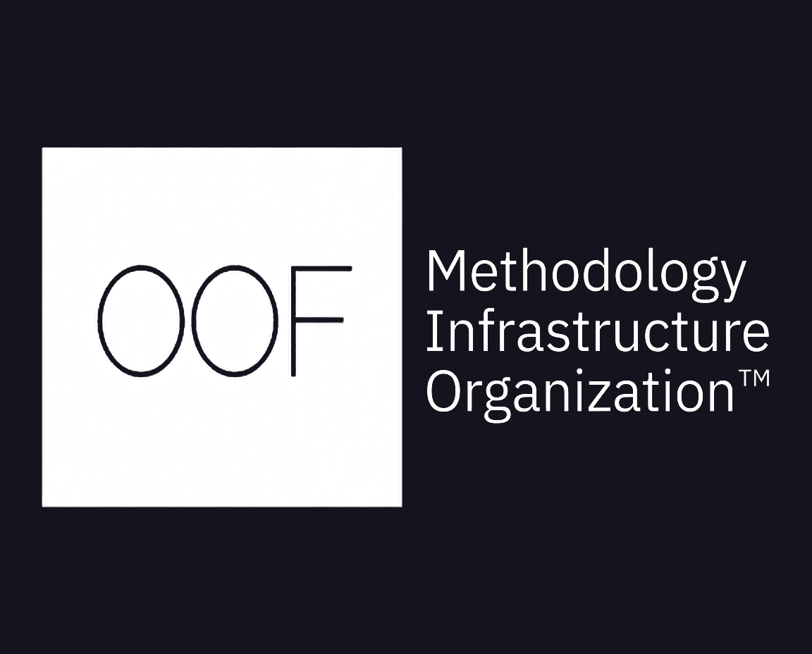 OOF® — Methodology Infrastructure Organization™ white logo
